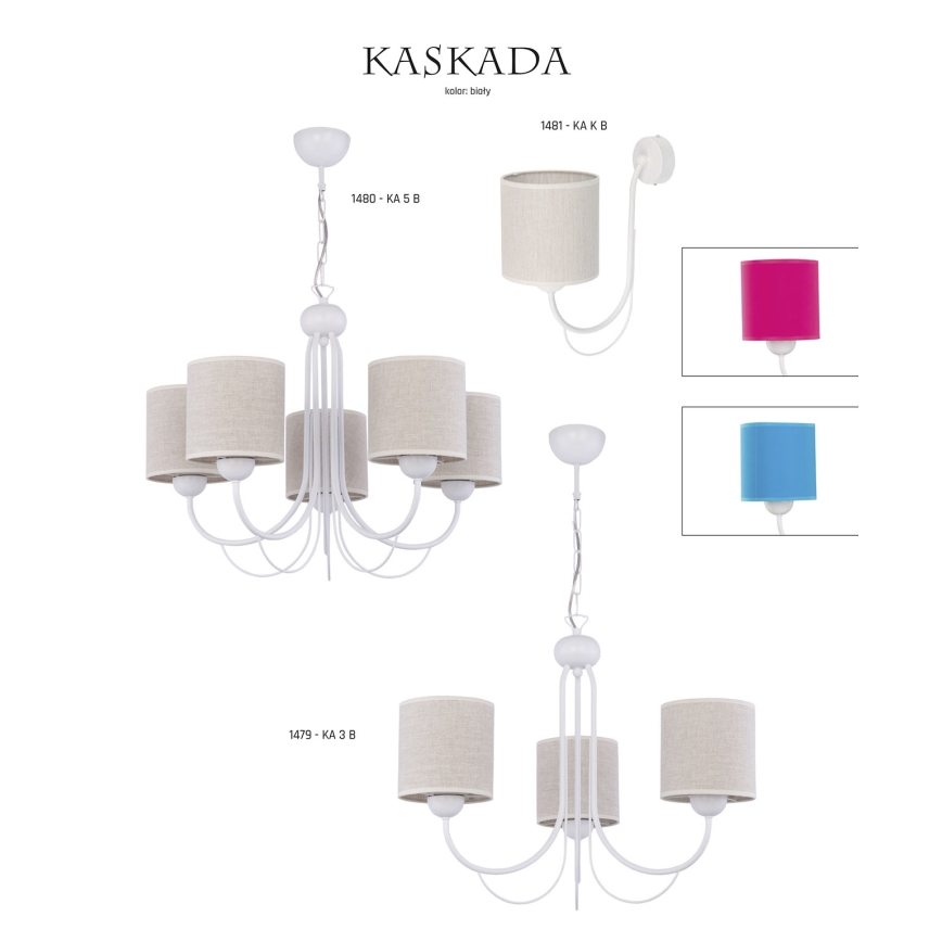 Jupiter 1480 - Candelabro numa corrente KASKADA 5xE27/60W/230V