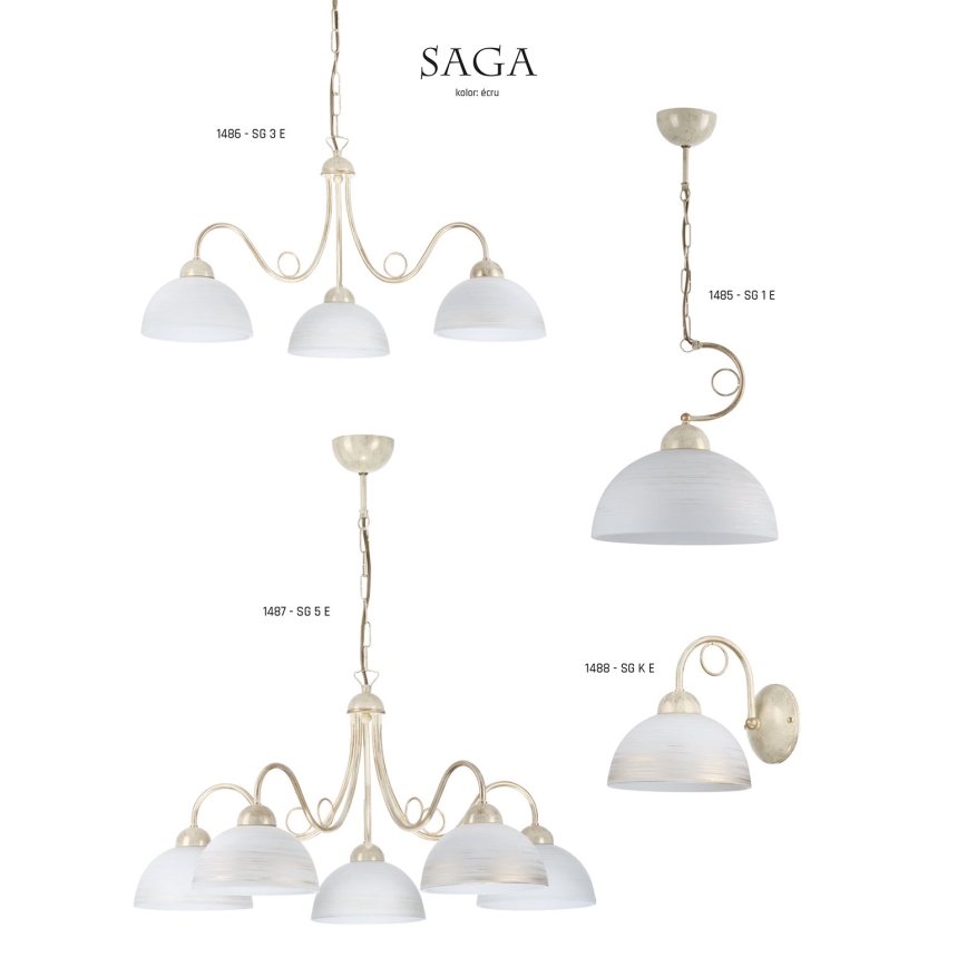 Jupiter 1485 - Candelabro numa corrente SAGA 1xE27/60W/230V