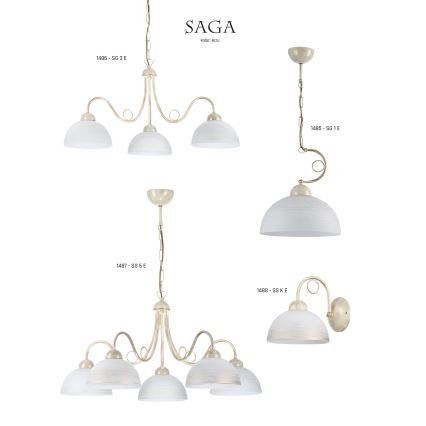 Jupiter 1487 - Candelabro numa corrente SAGA 5xE27/60W/230V