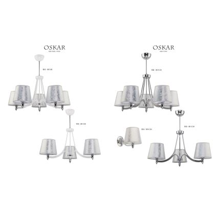 Jupiter 1512 - OR 3 bi - Candelabro pendente OSKAR 3xE27/60W