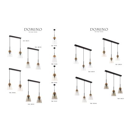 Jupiter 1537 - DM 1 TR - Luz pendente DOMINO E27/60W