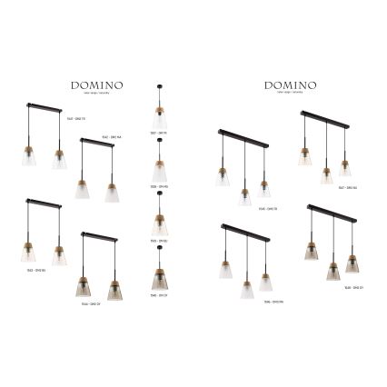 Jupiter 1545 - DM 3 TR - Luz pendente DOMINO 3xE27/60W