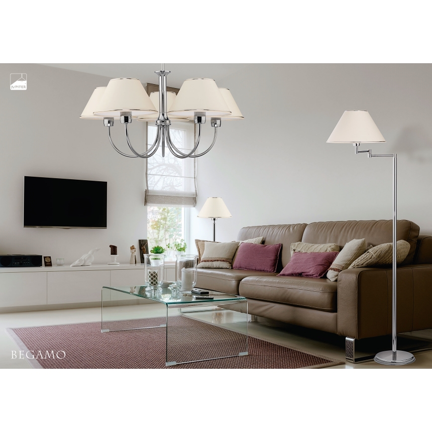 Jupiter 1583 - BG G CH - Lâmpada de mesa BEGAMO E27/60W