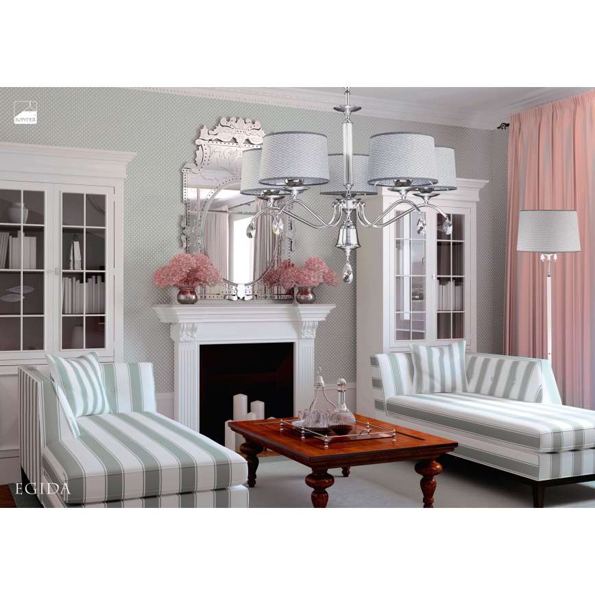 Jupiter 1604 - EG 5 CH - Candelabro de cristal EGIDA 5xE27/60W