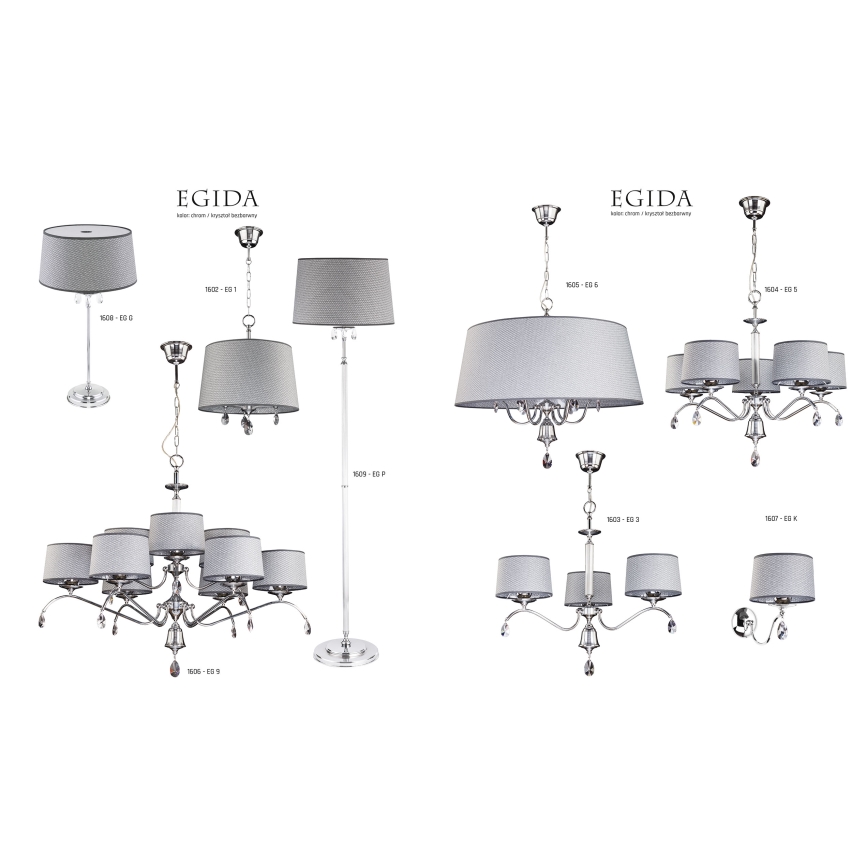 Jupiter 1607 - EG K CH - Iluminação de parede EGIDA 1xE27/60W/230V cinzento