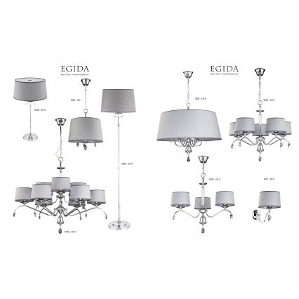 Jupiter 1609 - EG P CH - Candeeiro de chão de cristal EGIDA 3xE27/60W/230V