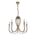 Jupiter 1611 - Candelabro numa corrente MELODY 5xE14/40W/230V bronze pátina