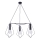 Jupiter 1646 - Candelabro num fio KAIR 2xE27/60W/230V preto antigo/grafite