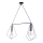 Jupiter 1662 - Candeeiro suspenso KAIR 2xE27/60W/230V preto/cromado brilhante