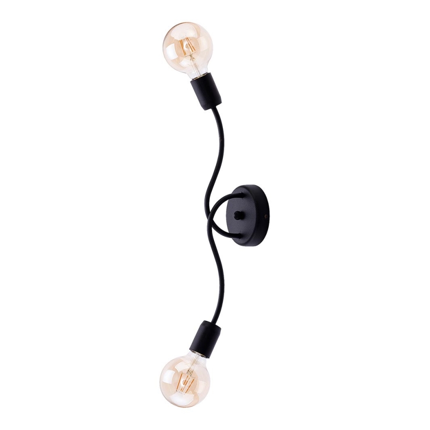 Jupiter 1672 - Luz de parede LUCE 2xE27/60W/230V preto antigo
