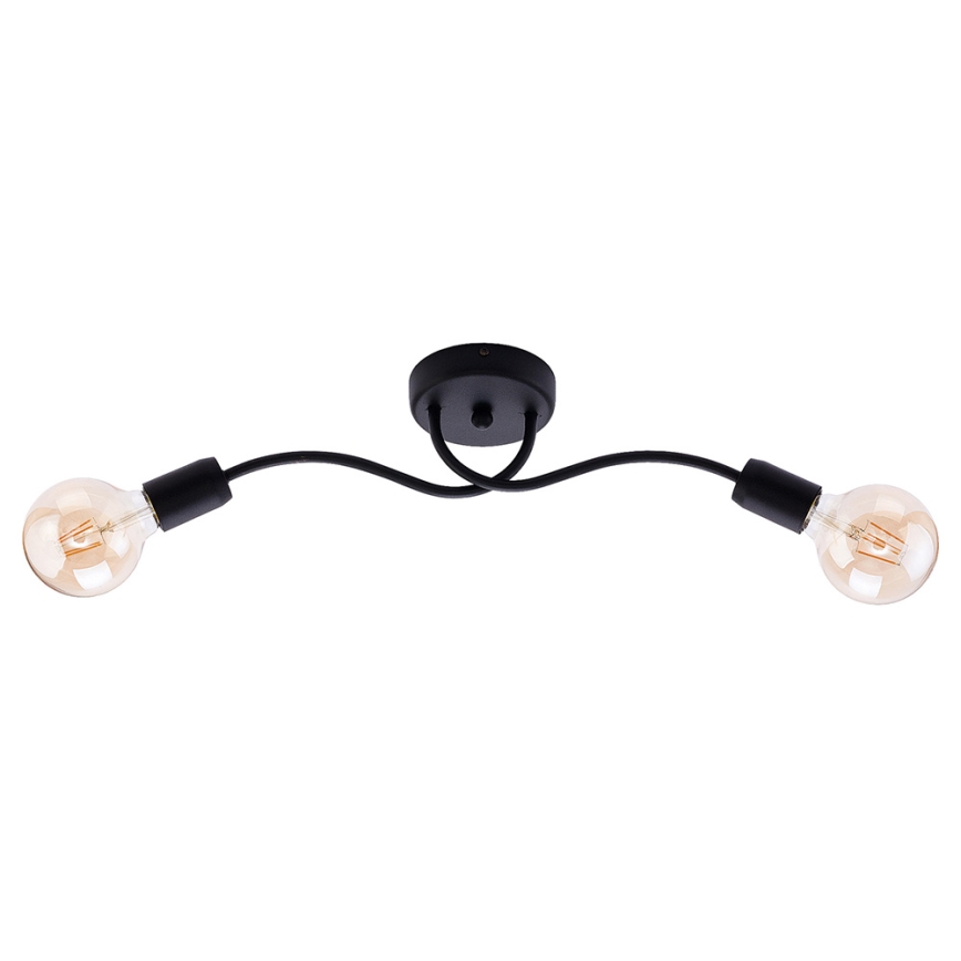 Jupiter 1672 - Luz de parede LUCE 2xE27/60W/230V preto antigo
