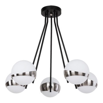 Jupiter 1715 - Candeeiro suspenso ELFA 5xE14/40W/230V cromado brilhante