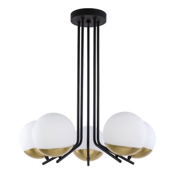 Jupiter 1720 - Candelabro pendente SANTA 5xE14/40W/230V bronze