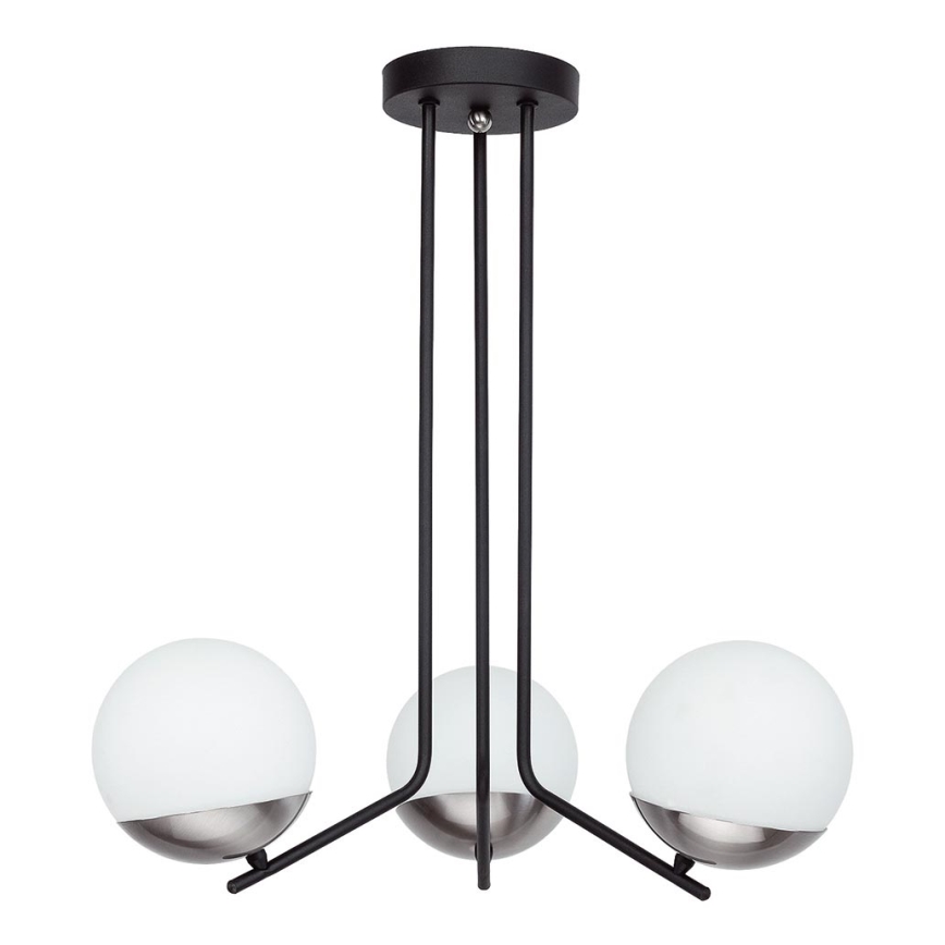 Jupiter 1723 - Candeeiro suspenso SANTA 3xE14/40W/230V cromado brilhante