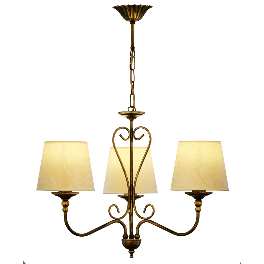 Jupiter 1750 - Candelabro suspenso SOFIA 3xE27/60W/230V
