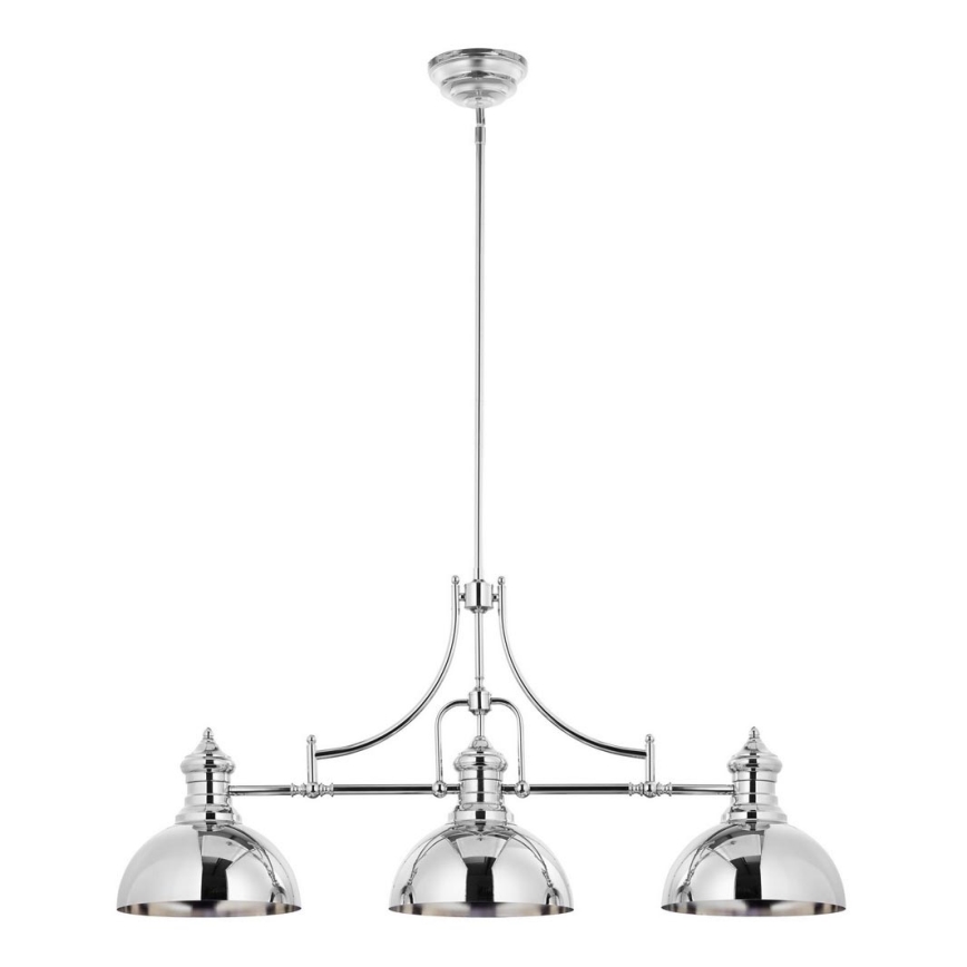 Jupiter 1789 - PT3 - Candelabro pendente PLATINO 3xE27/60W/230V prata