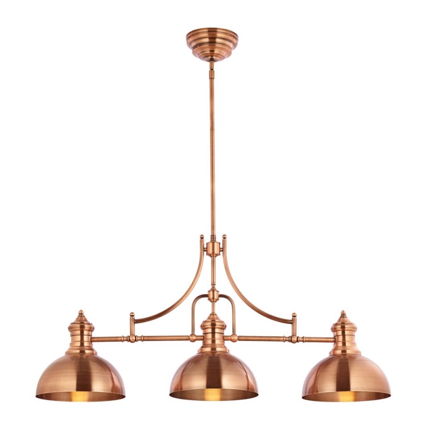 Jupiter 1791 - PT3 - Candelabro pendente PLATINO 3xE27/60W/230V cobre