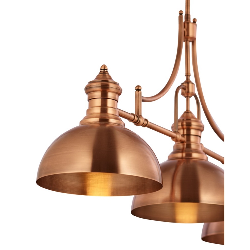 Jupiter 1791 - PT3 - Candelabro pendente PLATINO 3xE27/60W/230V cobre