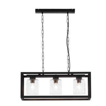 Jupiter 1805 - MC3 - Candelabro numa corrente MACARI 3xE27/60W/230V preto antigo