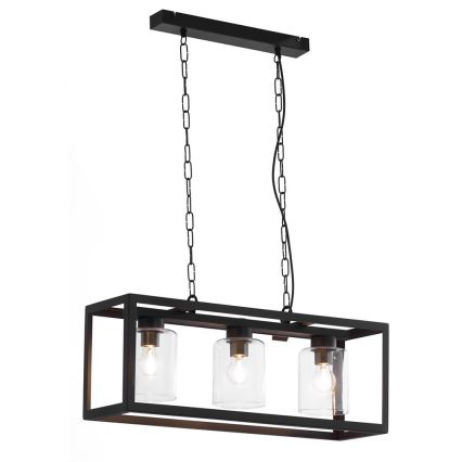 Jupiter 1805 - MC3 - Candelabro numa corrente MACARI 3xE27/60W/230V preto antigo