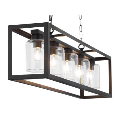 Jupiter 1806 - MC5 - Candelabro numa corrente MACARI 5xE27/60W/230V preto antigo