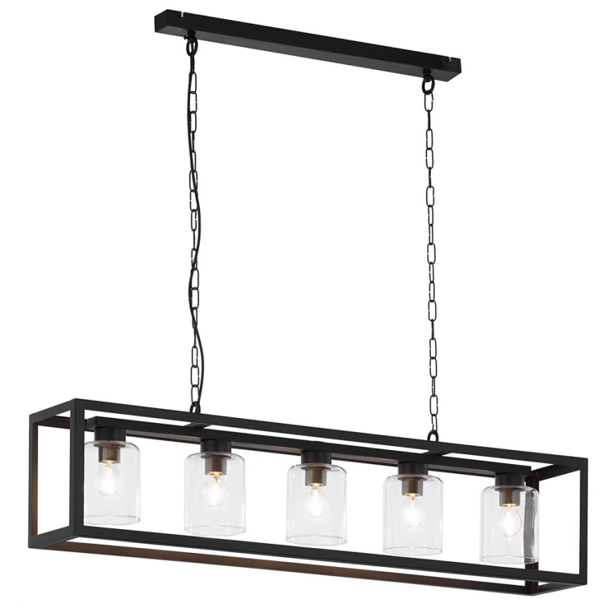 Jupiter 1806 - MC5 - Candelabro numa corrente MACARI 5xE27/60W/230V preto antigo