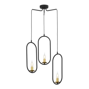 Jupiter 1810 - PI3 E14 - Candelabro num fio PONTI 3xE14/40W/230V preto antigo