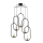 Jupiter 1811 - PI5 E14 - Candelabro num fio PONTI 5xE14/40W/230V preto antigo