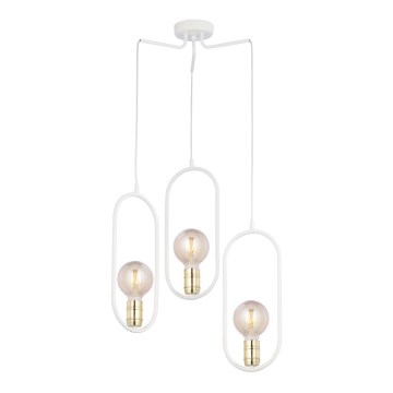 Jupiter 1822 - PI3 E27 - Candelabro num fio PONTI 3xE14/40W/230V branco