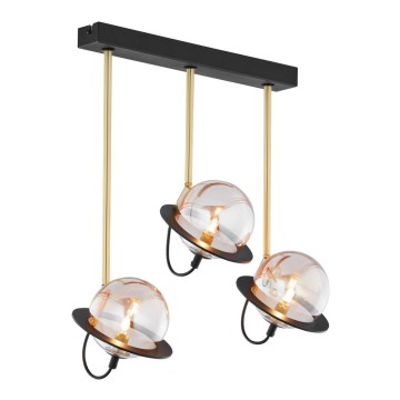 Jupiter 1891 - Candelabro suspenso PLANET 3xG9/10W/230V dourado