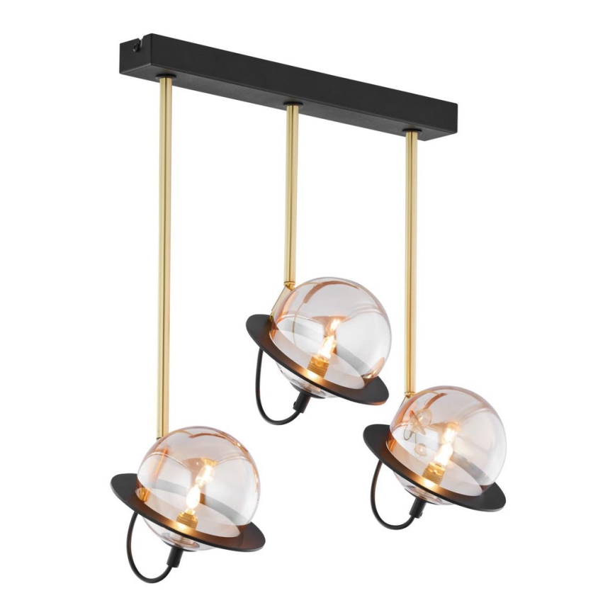 Jupiter 1891 - Candelabro suspenso PLANET 3xG9/10W/230V dourado