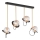 Jupiter 1892 - Candelabro suspenso PLANET 4xG9/10W/230V dourado