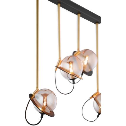 Jupiter 1892 - Candelabro suspenso PLANET 4xG9/10W/230V dourado