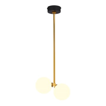Jupiter 1919 - Candelabro suspenso LUNA 2xG9/40W/230V latão/preto