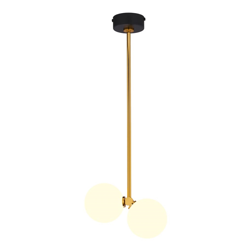Jupiter 1919 - Candelabro suspenso LUNA 2xG9/40W/230V latão/preto