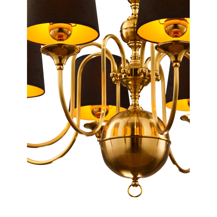 Jupiter 1952 - Candelabro suspenso BATUMI 8xE27/40W/230V preto/latão