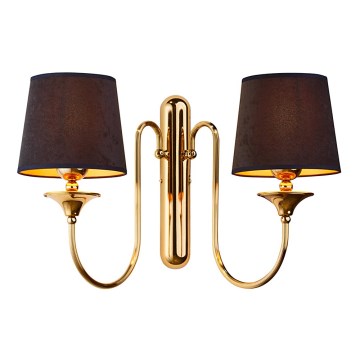 Jupiter 1953 - Iluminação de parede BATUMI 2xE27/40W/230V preto/latão