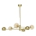 Jupiter 1963 - Candelabro suspenso MOKA 3xGU10/10W/230V + 3xG9/10W/230V dourada/bege