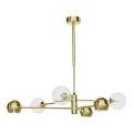 Jupiter 1964 - Candelabro suspenso MOKA 3xGU10/10W/230V + 3xG9/10W/230V dourada/transparente