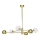 Jupiter 1964 - Candelabro suspenso MOKA 3xGU10/10W/230V + 3xG9/10W/230V dourada/transparente