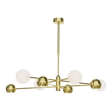 Jupiter 1968 - Candelabro suspenso MOKA 4xGU10/10W/230V + 4xG9/10W/230V dourada/branco
