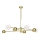 Jupiter 1968 - Candelabro suspenso MOKA 4xGU10/10W/230V + 4xG9/10W/230V dourada/branco