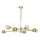 Jupiter 1969 - Candelabro suspenso MOKA 4xGU10/10W/230V + 4xG9/10W/230V dourada/bege