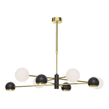Jupiter 1971 - Candelabro suspenso MOKA 4xGU10/10W/230V + 4xG9/10W/230V dourada/preto/branco
