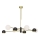 Jupiter 1971 - Candelabro suspenso MOKA 4xGU10/10W/230V + 4xG9/10W/230V dourada/preto/branco