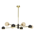 Jupiter 1972 - Candelabro suspenso MOKA 4xGU10/10W/230V + 4xG9/10W/230V dourada/preto/bege