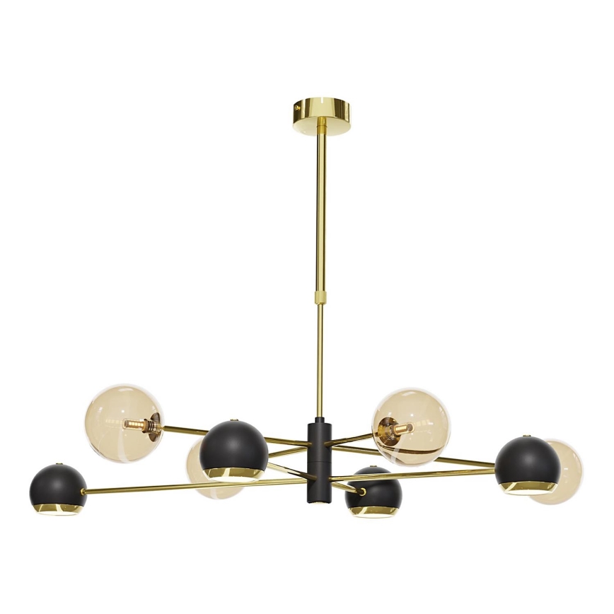 Jupiter 1972 - Candelabro suspenso MOKA 4xGU10/10W/230V + 4xG9/10W/230V dourada/preto/bege