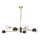 Jupiter 1973 - Candelabro suspenso MOKA 4xGU10/10W/230V + 4xG9/10W/230V dourada/preto/transparente