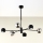 Jupiter 1974 - Candeeiro suspenso MOKA 3xGU10/10W/230V + 3xG9/10W/230V preto/cromado brilhante