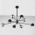Jupiter 1975 - Candeeiro suspenso MOKA 4xGU10/10W/230V + 4xG9/10W/230V preto/cromado brilhante